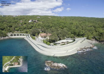 Seaside promenade with beaches – west