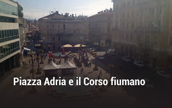Piazza Adria e il Corso fiumano