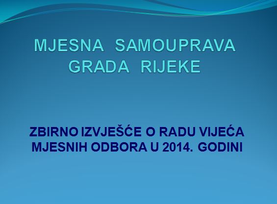 Naslovnica izvješće o radu mjesnih odbora 2014.
