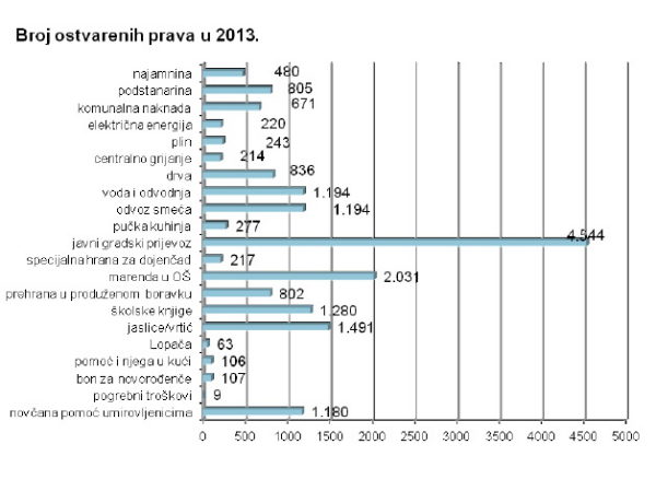 Ostvarena socijalna prava 2013