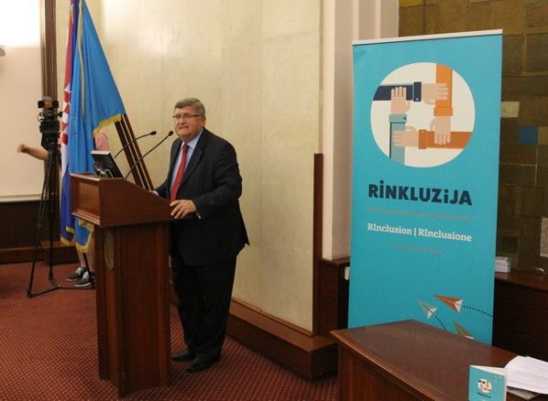 Vojko Obersnel govori na Rinkluzija završnoj konferenciji