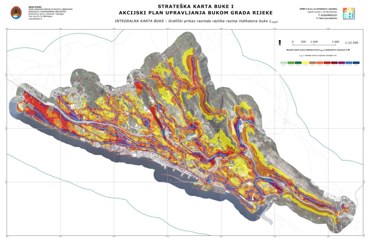 karta buke rijeka Javni uvid karte buke i akcijskog plana upravljanja bukom – Grad  karta buke rijeka