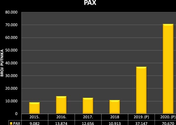 Prikaz ukupnog broja putnika s brodova na kružnim putovanjima (2015. – 2020.)