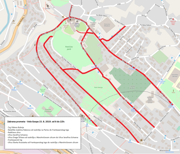 zabrana prometa na Trsatu - Velika gospa