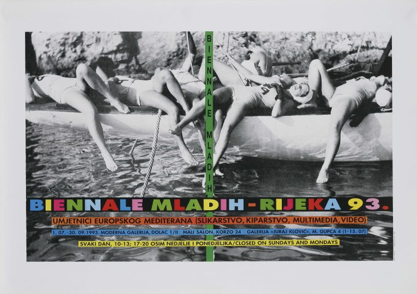 Plakat za izložbu Biennale mladih Rijeka 1993.