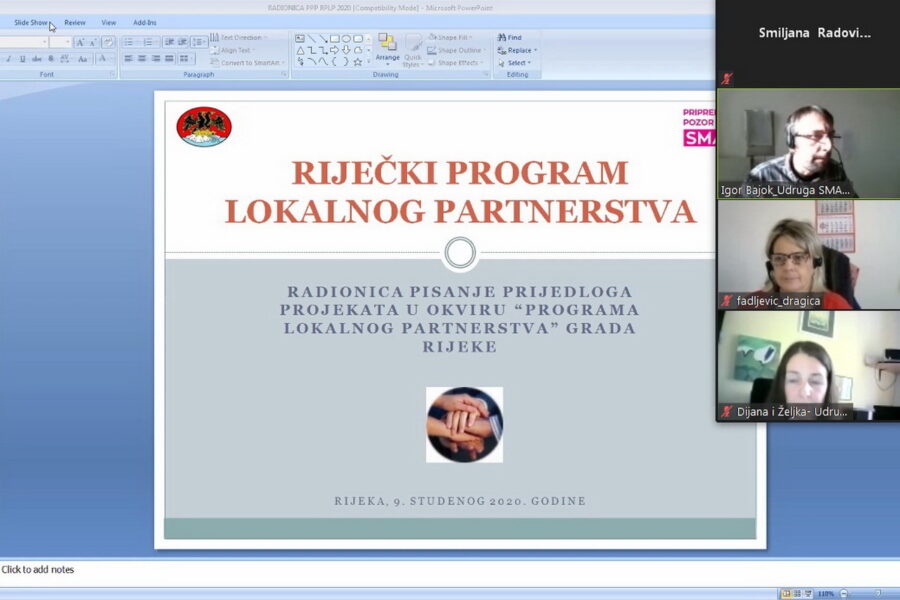 Održana online radionica o pisanju projekata za RPLP