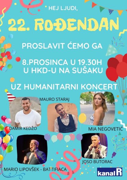 Humanitarni koncert povodom 22. rođendana Kanala Ri 