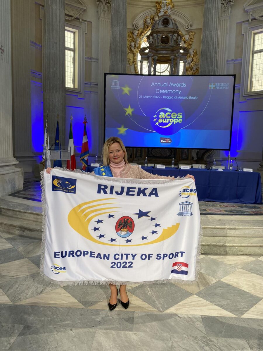 Zamjenica gradonačelnika Rijeke Sandra Krpan danas je u Torinu preuzela titulu Europskog grada sporta