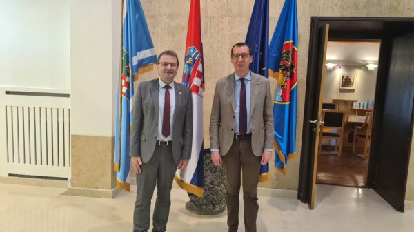 Radni sastanak gradonačelnika Rijeke Marka Filipovića i zastupnik u Europskom parlamentu Hannesa Heidea