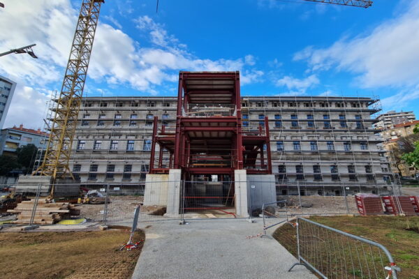 Gradska knjižnica Rijeka u izgradnji travanj 2022