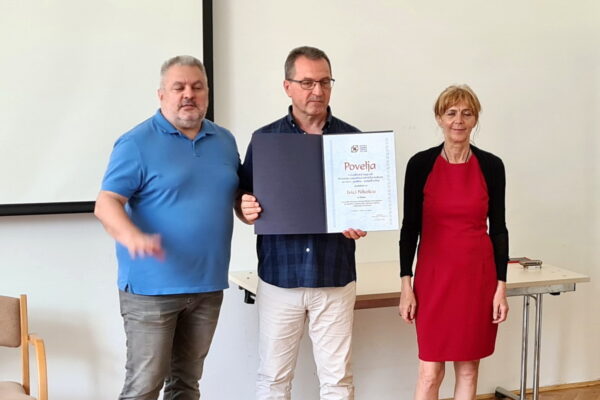 Predsjednik Hrvatske zajednice tehničke kulture dr. sc. Damir Tomić Ivica Nikolac i Zdenka Terek