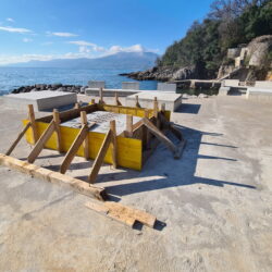 Radovi na prilagodbi zapadnog platoa plaže Ploče siječanj 2023