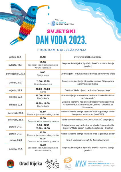 Program obilježavanja Svjetskog dana voda 2023