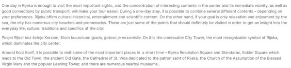 Dio teksta VisitRijeka iz pitanja Maše Magzan