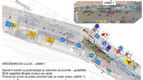 Regulacija prometa - Krešimirova ulica - Jama 1