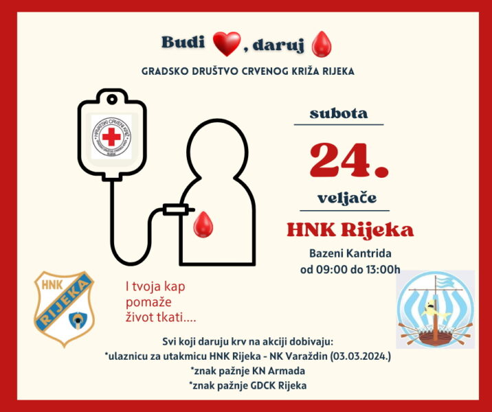 HNK Rijeka - akcija darivanja krvi na Bazenima Kantrida