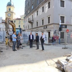 Radovi u Adamićevoj ulici u sklopu projekta Poboljšanje vodno-komunalne infrastrukture na području Aglomeracije Rijeka