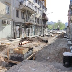 Radovi u Adamićevoj ulici u sklopu projekta Poboljšanje vodno-komunalne infrastrukture na području Aglomeracije Rijeka