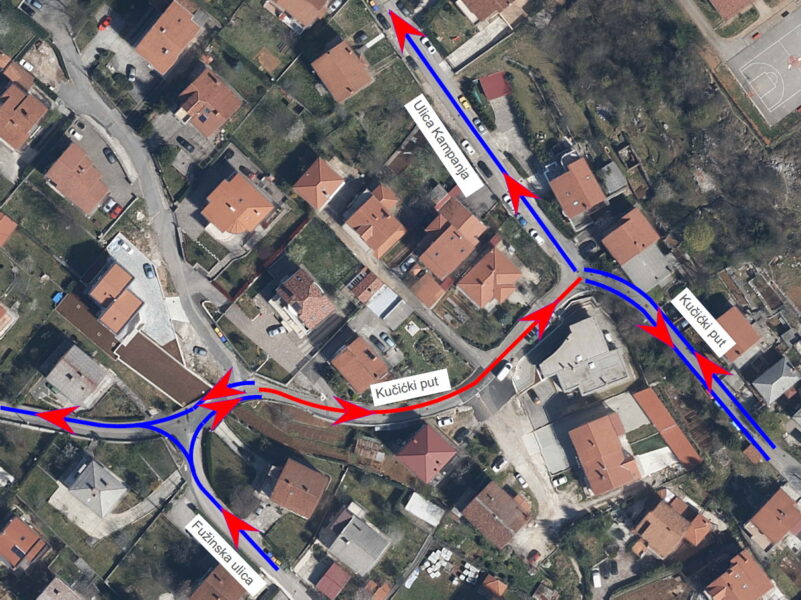 Preregulacija dijela ulice Kučićki put