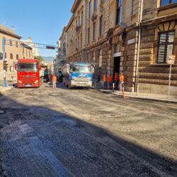 Sanacija asfalta u Ulici Pomerio