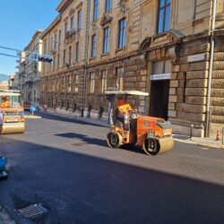 Sanacija asfalta u Ulici Pomerio