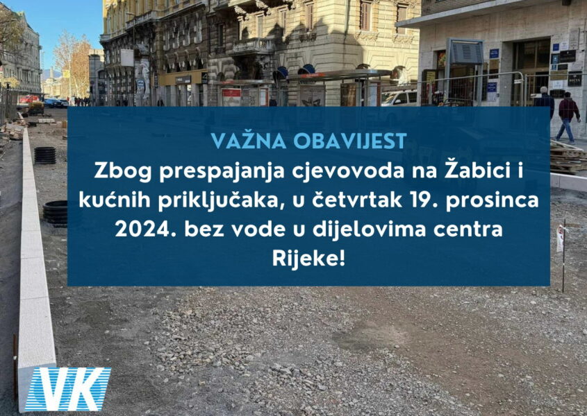 Prespajanje vodovodnog sustava u Adamićevoj ulici