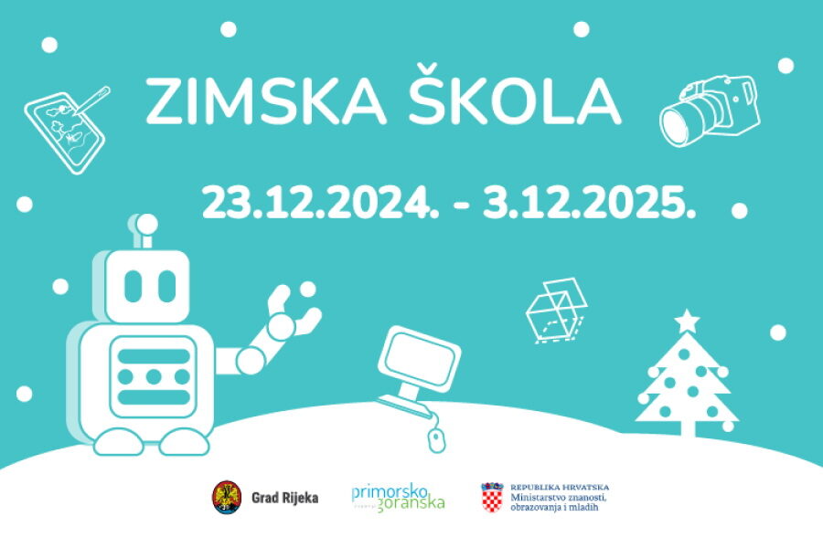 Zimska skola ilustracija