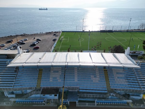 Obnovljena nadstrešnica Centralne tribine stadiona Kantrida 