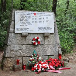 Polaganje vijenaca za streljane antifašistkinje