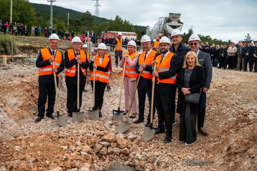 Polaganje kamena temeljca za Vatrogasni dom Hreljin