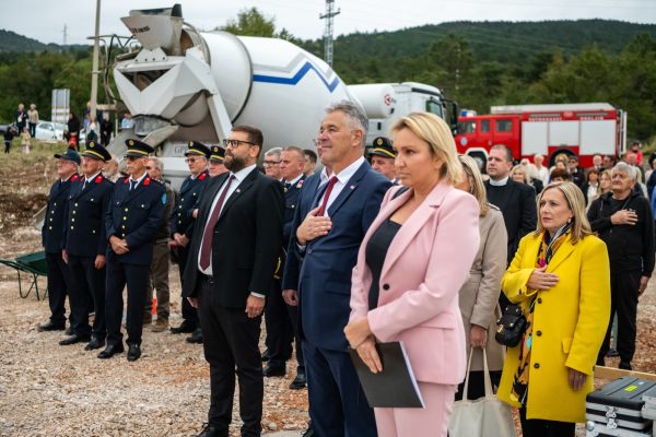 Polaganje kamena temeljca za Vatrogasni dom Hreljin