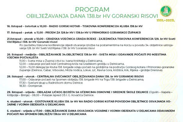 Obljetnica 128 i 138 brigade