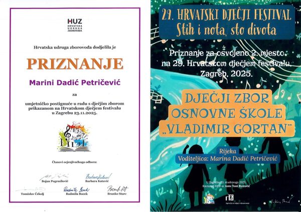 Gortanovci na Hrvatskom dječjem festivalu