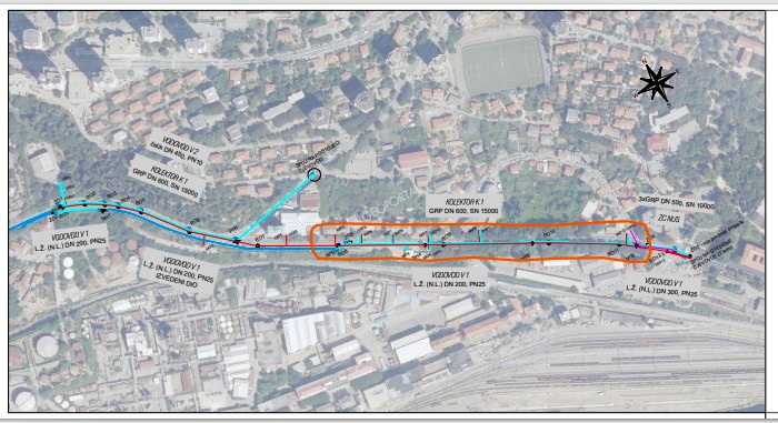Lokacija izvođenja radova kroz Zvonimirovu ulicu