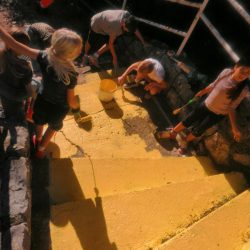 Oslikavanje stepenica prema Skate parku