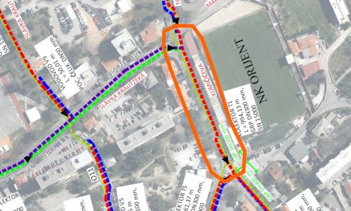 Obuhvat radova u Kumičićevoj ulici