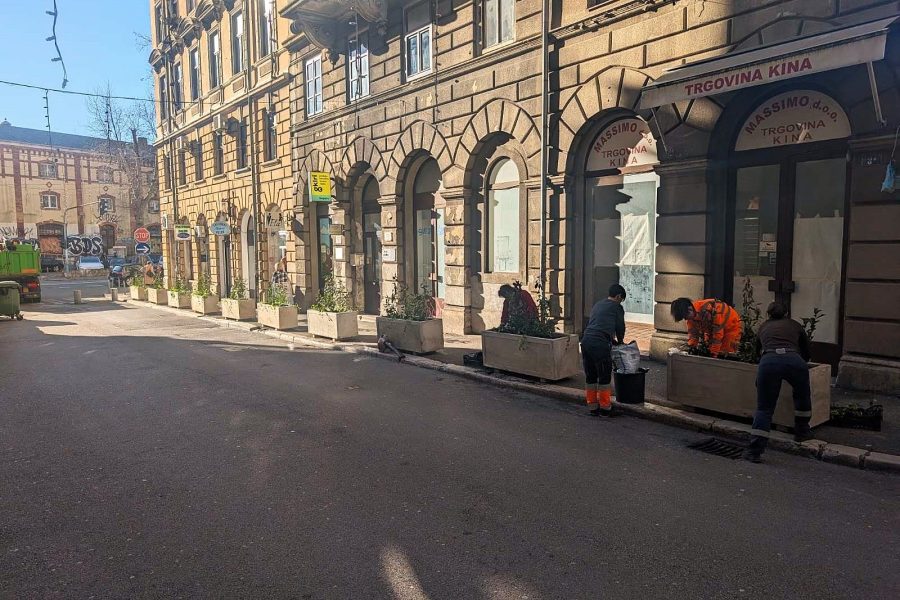 Betonske vaze u Ulici Blaža Polića