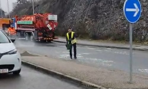 Čišćenje ceste na Rujevici