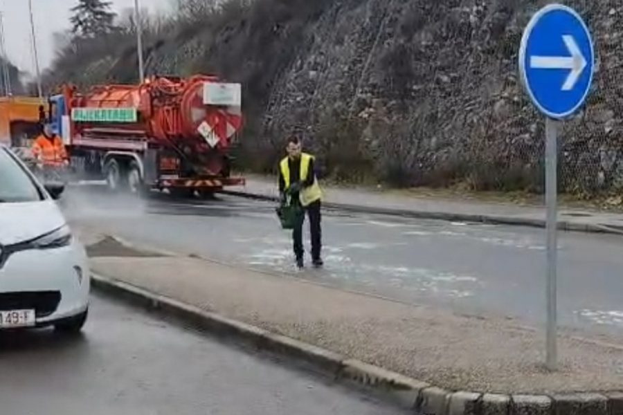 Čišćenje ceste na Rujevici