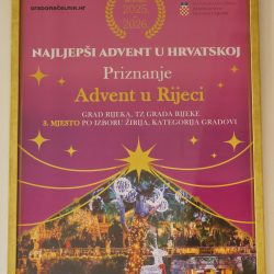Dodjela plakete za Najbolji Advent Gradu Rijeci za treće mjesto