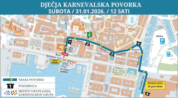 Trasa Dječje karnevalske povorke 2026