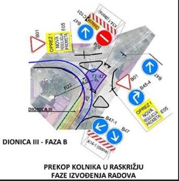 Radovi na križanju Kumičićeva – Mihanovićeva