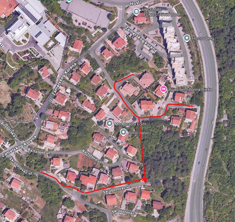 Situacijski nacrt područja izvođenja radova