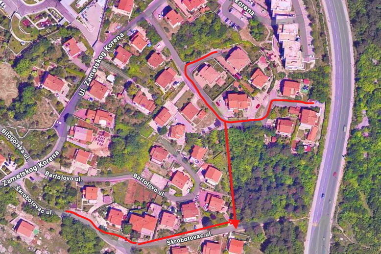 Situacijski nacrt podrucja izvodjenja radova