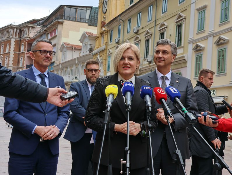 Plenković u Rijeci s Rinčić i Lukanovićem