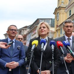 Plenković u Rijeci s Rinčić i Lukanovićem
