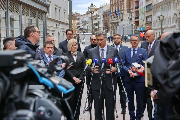 Plenković u Rijeci s Rinčić i Lukanovićem