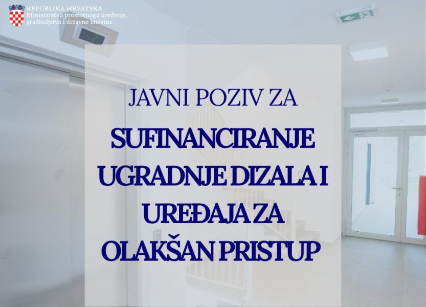 Javni poziv za sufinanciranje ugradnje dizala