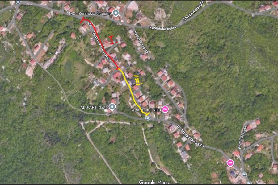 Radovi u Ulici Brune Francetića