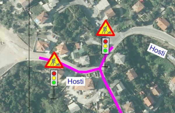 Radovi u Ulici Hosti prometna regulacija